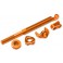 Brake linkage, front (orange-anodized 6061-T6 aluminum)/ mounting har