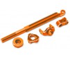 Brake linkage, front (orange-anodized 6061-T6 aluminum)/ mounting har