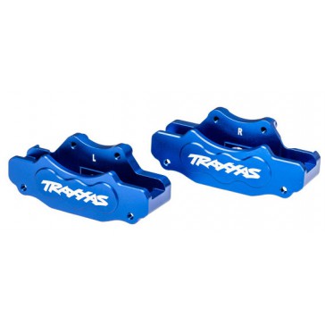 Brake calipers, front (left & right) (blue-anodized 6061-T6 aluminum)