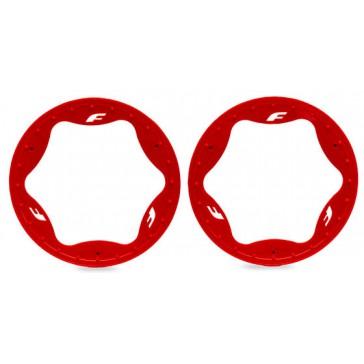 Beadlock rings, rear, red (4.3") (2)