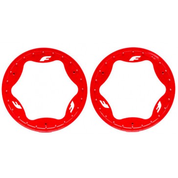Beadlock rings, rear, red (3.9") (2)