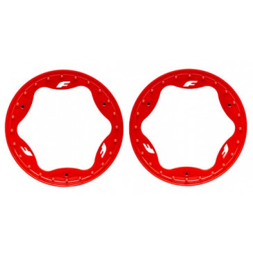 Beadlock rings, front, red (3.5") (2)