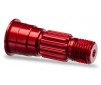 Stub axle, front, 6061-T6 aluminum (red-anodized)