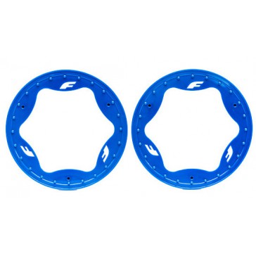 Beadlock rings, rear, blue (3.9") (2)