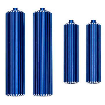 Reservoirs, shocks (6061-T6 aluminum, blue-anodized) (front (2), rear