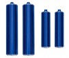 Reservoirs, shocks (6061-T6 aluminum, blue-anodized) (front (2), rear