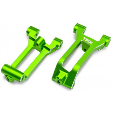 Caster blocks (c-hubs), 6061-T6 aluminum (green-anodized), left & rig