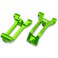 Caster blocks (c-hubs), 6061-T6 aluminum (green-anodized), left & rig