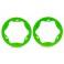 Beadlock rings, rear, green (4.3") (2)
