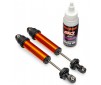 Shocks, GT-Maxx, rear, aluminum, orange-anodized (fully assembled w/o