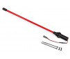 Whip light, LED, red (assembled) (1)/ 3x12mm BCS (2) (replacement for