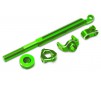 Brake linkage, front (green-anodized 6061-T6 aluminum)/ mounting hard