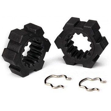Wheel hubs, hex (2)/ hex clips (2)