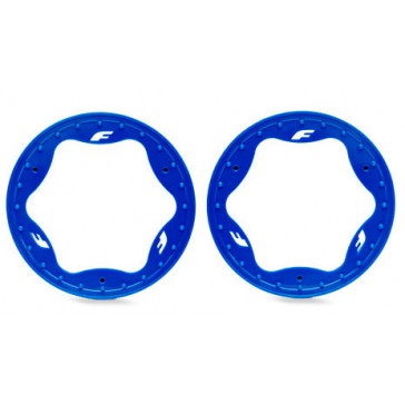 Beadlock rings, front, blue (3.5") (2)