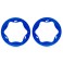 Beadlock rings, front, blue (3.5") (2)