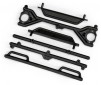 Crossbars, body cage (top, middle, interior & roof)/ step rails (left