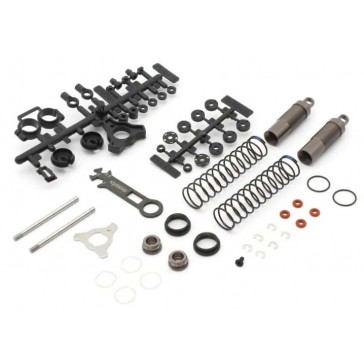 Rear Shock set Optima Mid (2) Gun Metal