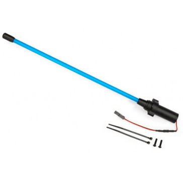 Whip light, LED, blue (assembled) (1)/ 3x12mm BCS (2) (replacement fo