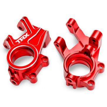 Steering blocks, 6061-T6 aluminum (red-anodized) (left & right)/ 3x8m