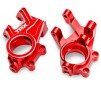Steering blocks, 6061-T6 aluminum (red-anodized) (left & right)/ 3x8m