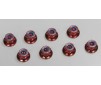 Nylon Lock Flanged Steel Nuts Red M4x5.6mm (8)