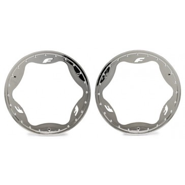 Beadlock rings, rear, chrome (4.3") (2)