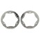 Beadlock rings, rear, chrome (4.3") (2)