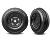 Tires & wheels, assembled, glued (Pro Scale Sand Car black wheels, ri