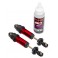 Shocks, GT-Maxx, front, aluminum, red-anodized (fully assembled w/o s