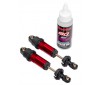 Shocks, GT-Maxx, front, aluminum, red-anodized (fully assembled w/o s