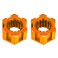 Wheel hubs, hex, front (6061-T6 aluminum, orange-anodized) (2)