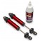 Shocks, GT-Maxx, rear, aluminum, red-anodized (fully assembled w/o sp