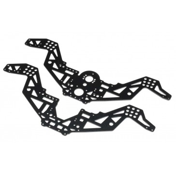 Chassis Plate Set V2 Black: Mini LMT Megalodon