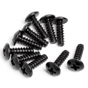 Round Head Self-Tapping Screw M3x10mm (10Pcs)