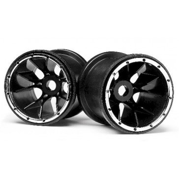 Black Wheels 2 Pcs (Blackout MT)