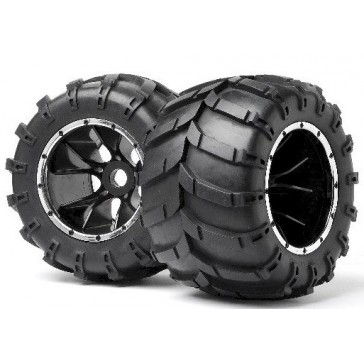 Mounted Wheels and Tyres 2 Pcs (Blackout MT)