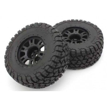 Pre-Glued Tyres on black wheels 2.4" (2) Toyota Tacoma