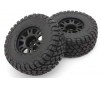 Pre-Glued Tyres on black wheels 2.4" (2) Toyota Tacoma