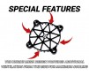 Aluminium safety mesh V2 for 40mm fan - black