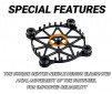 Aluminium safety mesh V2 for 40mm fan - black