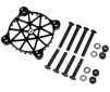 Aluminium safety mesh V2 for 40mm fan - black