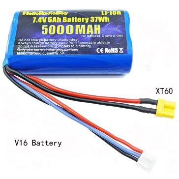 2S Li-Ion 5000mah 7,4V battery for V16
