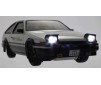 First Mini-Z 1:28 Initial-D Toyota Sprinter Trueno AE86 WH/BK