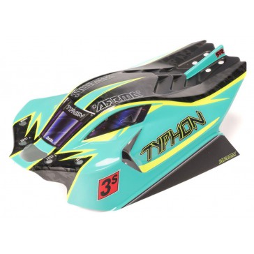 1/8 Clipless Painted Decaled Body Green/Yellow: TYPHON 4X4