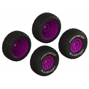 dBoots 'FORTRESS' Glued Tire Set Purple (2 Pairs)