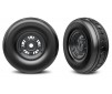 Tires & wheels, assembled, glued (Pro Scale Sand Car black chrome whe