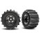 Tires & wheels, assembled, glued (Pro Scale Sand Car Race black chrom