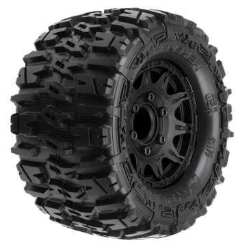 1/10 Trencher F/R 2.8 MT Tires Mounted 12mm/14mm Black Raid (2)