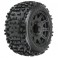 1/8 Badlands F/R 3.8 MT Tires Mounted 17mm Black Raid (2)