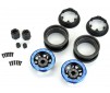 1/6 Steelies Stamped Steel 2.9 Dual Offset SCX6 Wheels Blue/Black